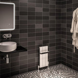 Eastbrook Panel Radiator Eastbrook Rosano Straight Vertical Aluminium Radiator in Matt White 600 x 280mm / Electric Only