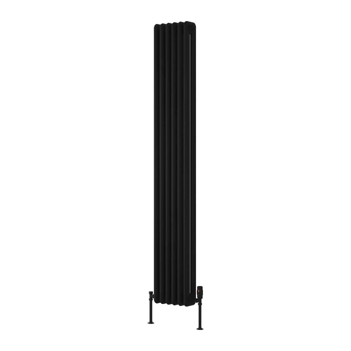 Reina Column Radiator Reina Hedingham Vertical Traditional Column Radiator 1800 x 285mm / Black