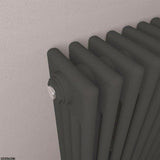 Eastbrook Column Radiator Eastbrook Rivassa Traditional 4 Column Radiator in Matt Black