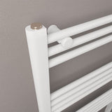Eastbrook Ladder Rail Eastbrook Wendover Straight Vertical Heated Towel Rail - 1000 x 500mm in Gloss White