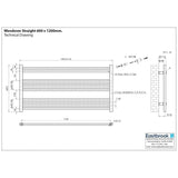 Eastbrook Ladder Rail Eastbrook Wendover Straight Heated Towel Rail in Chrome