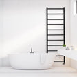 JIS Ladder Rail JIS Sussex Ardingly Vertical Stainless Steel Heated Towel Rail Central Heating / Black