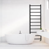 JIS Ladder Rail JIS Sussex Ardingly Vertical Stainless Steel Heated Towel Rail Central Heating / Black