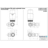 Eastbrook Radiator Valves Eastbrook Darlington Corner Thermostatic Radiator Valve - Matt Anthracite - 54.0022