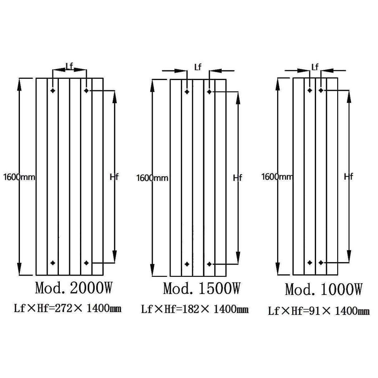 Reina Panel Radiator Reina Nika Vertical Electric Wi-Fi Enabled Panel Radiator
