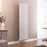 Eastbrook Column Radiators Eastbrook Rubano Straight Vertical Traditional Column Radiator in Gloss White 1800 x 503 / Electric Only
