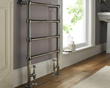 Vogue Traditional Towel Radiator Vogue Ballerina Traditional Straight Floor Mounted Heated Towel Rail in Chrome