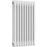 Aquarius Bathrooms Column Radiator Aquarius Foundry Horizontal 3 Column Radiator in White 750mm x 425mm