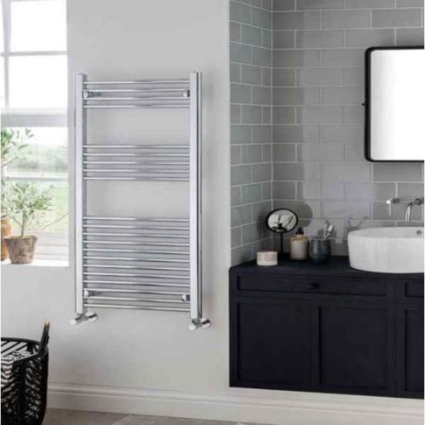 Vogue Ladder Rails Vogue Axis Straight Ladder Towel Rail in Chrome 600 x 600 / Electric Only