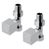Eastbrook Straight Manual Radiator Valves Pair - Chrome - 41.3002