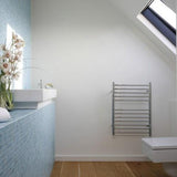 JIS Ladder Rail JIS Sussex Ouse Vertical Stainless Steel Heated Towel Rail 700 x 520mm / Central Heating / Polished Chrome