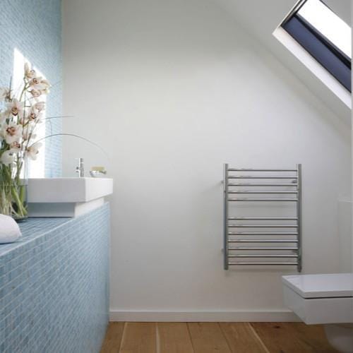 JIS Ladder Rail JIS Sussex Ouse Vertical Stainless Steel Heated Towel Rail 700 x 520mm / Central Heating / Polished Chrome