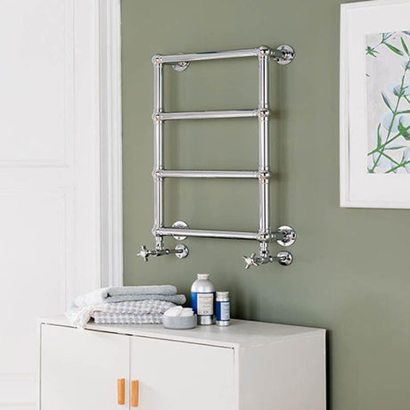 Vogue Traditional Towel Radiator Vogue Ballerina Traditional Straight Wall Mounted Heated Towel Rail in Chrome