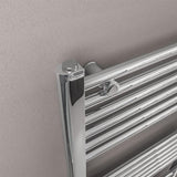 Eastbrook Ladder Rail Eastbrook Westward Vertical Straight Heated Towel Rail - 1200 x 600mm - Chrome