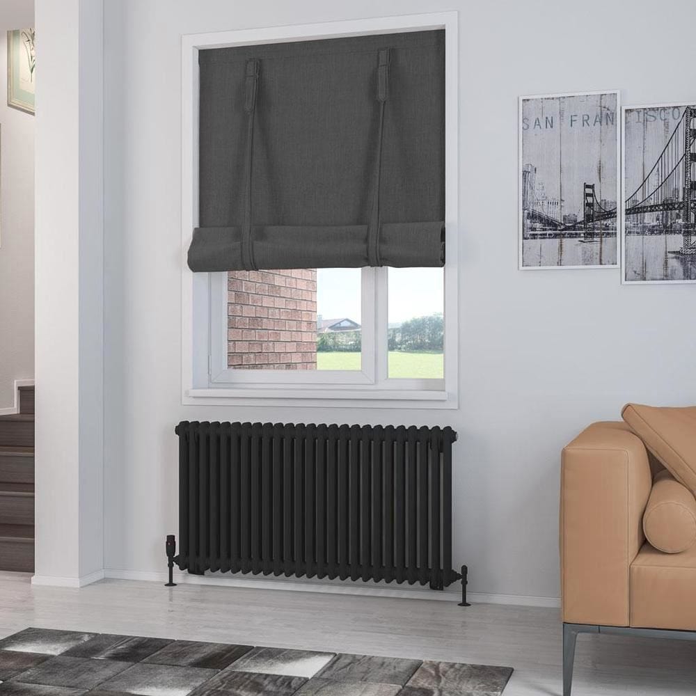 Eastbrook Rivassa Traditional 2 Column Radiator in Matt Black