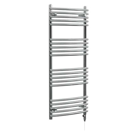 Vogue Designer Towel Radiator Vogue Melody Curved Designer Towel Radiator - 1186 x 500mm - Dual Fuel in Chrome