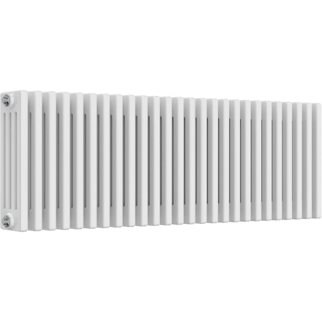 Aquarius Bathrooms Column Radiator Aquarius Foundry Horizontal 4 Column Radiator in White 400mm x 1190mm