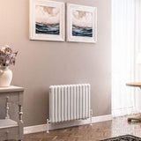Eastbrook Column Radiators Eastbrook Rubano Straight Horizontal Traditional Column Radiator in Gloss White 600 x 803 / Central Heating