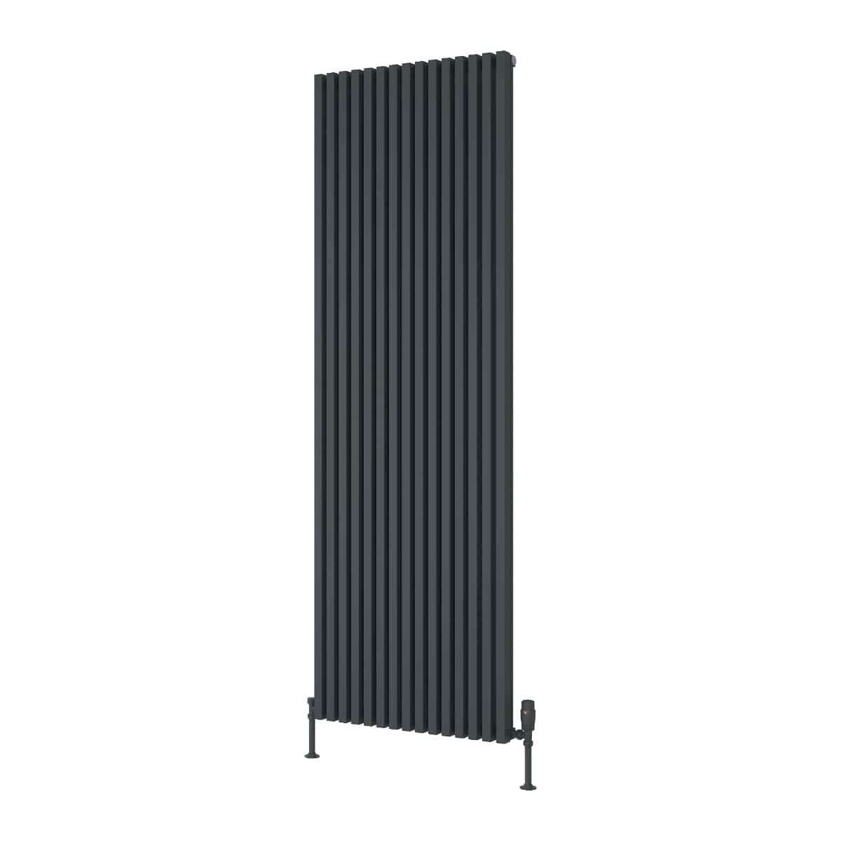 Reina Panel Radiator Reina Albano Central Heating Vertical Designer Radiator Anthracite / 1800 x 590mm