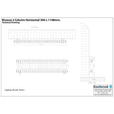 Eastbrook Column Radiator Eastbrook Rivassa Traditional 2 Column Radiator in Matt Black