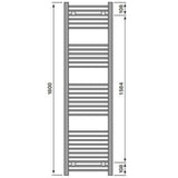 Redroom Ladder Rail Redroom Elite Straight Vertical Heated Towel Rail in Anthracite