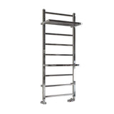 Eastbrook Designer Towel Radiator Eastbrook Launton Straight Vertical Heated Towel Rail in Chrome 1200 x 500 / Dual Fuel
