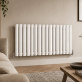 Aquarius Bathrooms Column Radiator Aquarius Athens Horizontal Double Column Radiator 600 x960mm / White
