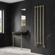 Aquarius Unique Radiator Aquarius DigiTherm Solara Dry Electric Radiator with LCD Display Brushed Brass