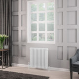 Eastbrook Column Radiator Eastbrook Rivassa Traditional 3 Column Radiator in White 600 x 608 / Central Heating