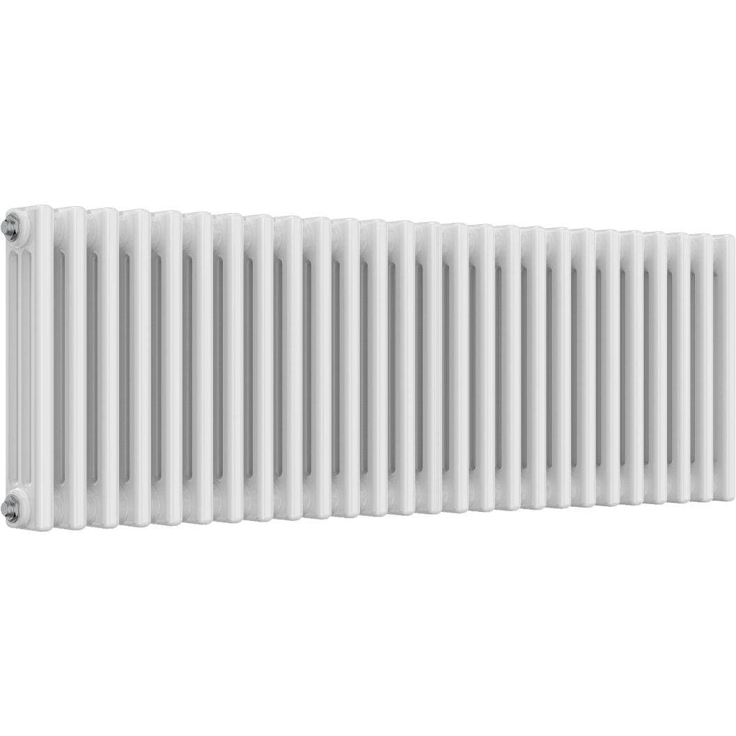 Aquarius Bathrooms Column Radiator Aquarius Foundry Horizontal 3 Column Radiator in White 400mm x 1190mm