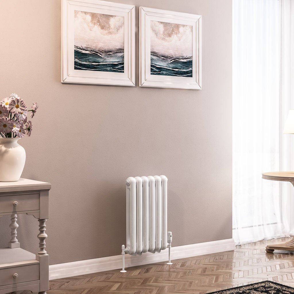 Eastbrook Column Radiators Eastbrook Rubano Straight Horizontal Traditional Column Radiator in Matt Anthracite