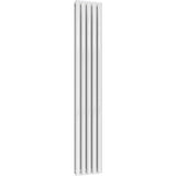 Aquarius Bathrooms Column Radiator Aquarius Athens Double Vertical Column Radiator 1800 x300mm / White