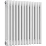 Aquarius Bathrooms Column Radiator Aquarius Foundry Horizontal 3 Column Radiator in White 600mm x 605mm