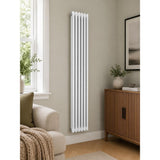Aquarius Bathrooms Column Radiator Aquarius Foundry Vertical 2 Column Radiator in White 1800 x 335mm