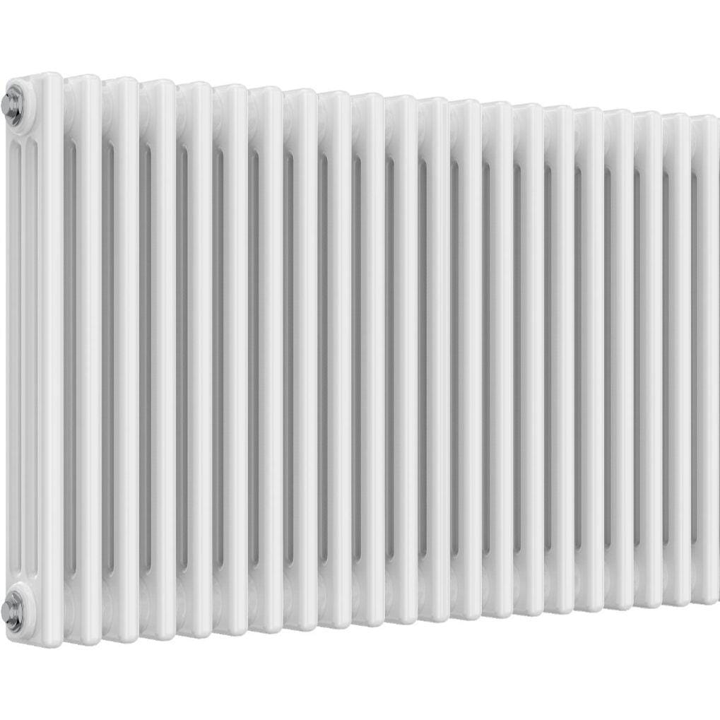 Aquarius Bathrooms Column Radiator Aquarius Foundry Horizontal 3 Column Radiator in White 600mm x 965mm