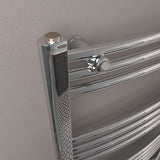 Eastbrook Wendover Curved Vertical Heated Towel Rail in White