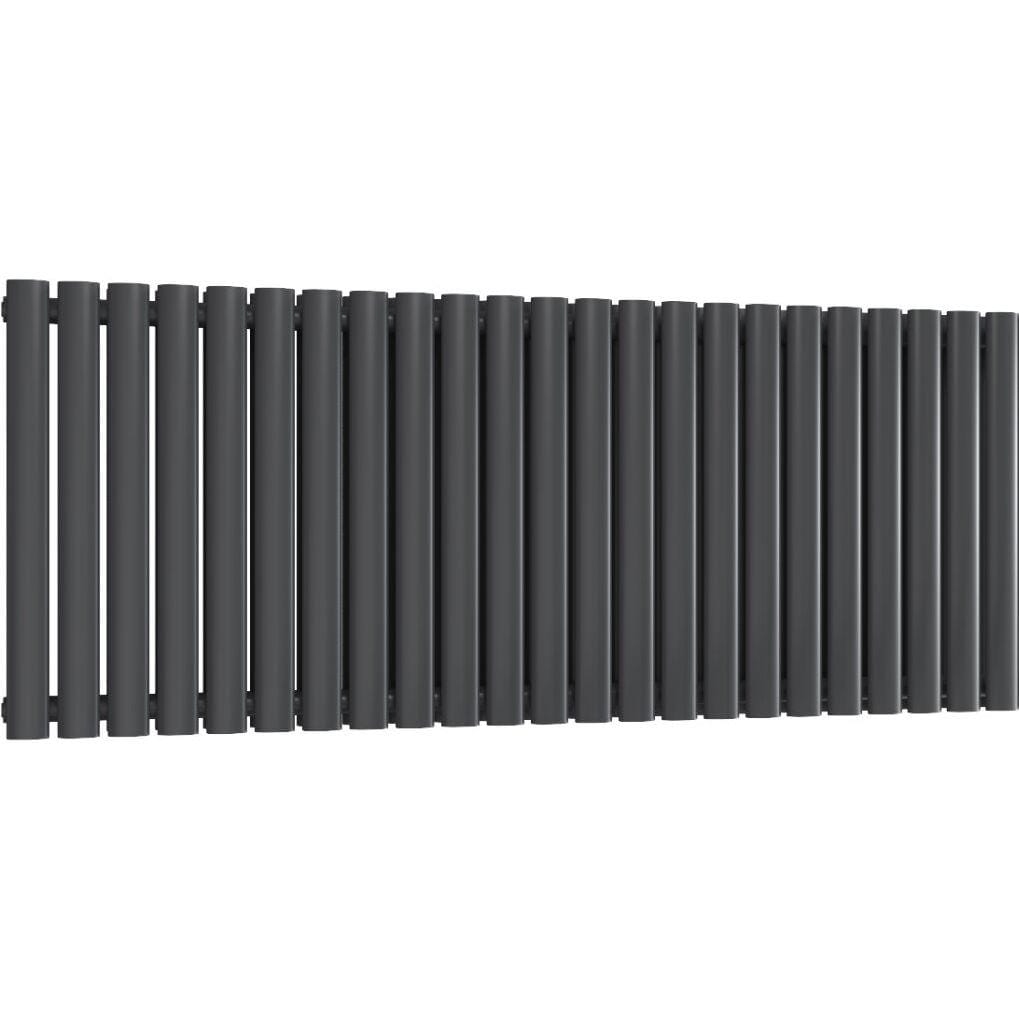 Aquarius Bathrooms Column Radiator Aquarius Athens Horizontal Double Column Radiator 600 x1440mm / Anthracite