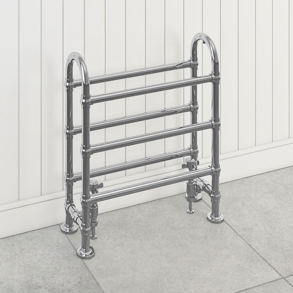 Eastbrook Painswick Straight Vertical Traditional Radiator - 778 x 686 - Chrome - Central Heating - 41.1022