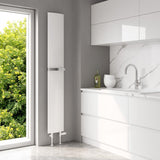 Reina Flat Panel Radiator Reina Picoli Aluminium Central Heating Vertical Radiator White / 1800 x 280mm