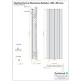 Eastbrook Charlton Vertical Designer Radiator in Matt Black