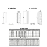 Reina Panel Radiator Reina Gio Aluminium Vertical Single Panel Central Heating Designer Radiator