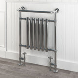 Eastbrook Inset Radiator Eastbrook Ampney Vertical Traditional Radiator Heated Towel Rail - 940mm x 674mm - Chrome