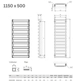 Crosswater Designer Towel Radiator Crosswater Air Designer Towel Radiator in Brushed Brass
