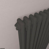 Eastbrook Rivassa Traditional 2 Column Radiator in Matt Black
