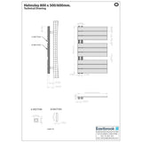 Eastbrook Designer Towel Radiator Eastbrook Helmsley Straight Vertical Designer Towel Rail in Matt Black