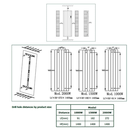 Reina Panel Radiator Reina Maia Wi-Fi Enabled Electric Vertical Panel Radiator in White