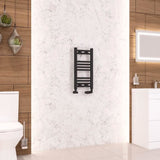 Eastbrook Wendover Straight Vertical Heated Towel Rail in Matt Black