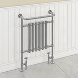 Eastbrook Inset Radiator Eastbrook Ampney Vertical Traditional Radiator Heated Towel Rail - 940mm x 674mm - Chrome