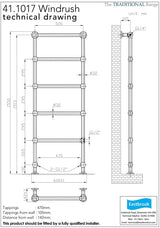 Eastbrook Traditional Towel Rail Eastbrook Windrush Straight Vertical Traditional Radiator