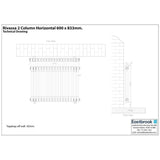 Eastbrook Column Radiator Eastbrook Rivassa Traditional 2 Column Radiator in Matt Black